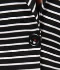 Sacou din jerse elastic alb-negru
