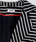 Sacou din jerse elastic alb-negru