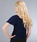 Tricou din jerse elastic uni cu maneci cazute
