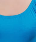 Tricou din jerse elastic uni cu maneci cazute