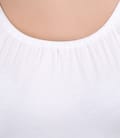 Tricou din jerse elastic uni cu maneci cazute