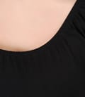 Tricou din jerse elastic uni cu maneci cazute