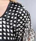 Rochie din saten si jerse elastic cu maneci fluture