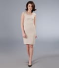 Rochie eleganta bej cu aripioare