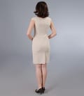 Rochie eleganta bej cu aripioare