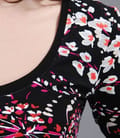 Rochie din jerse elastic cu garnitura si cordon