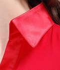 Camasa din jerse uni cu garnitura saten elastic