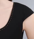 Rochie office neagra cu aripioare