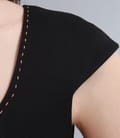 Rochie office neagra cu aripioare