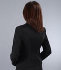 Sacou office negru cu tighele bej