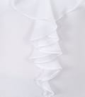 Tricou din jerse elastic satinat cu jabou de voal