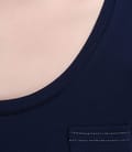Tricou din jerse elastic uni cu mansete