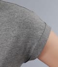 Tricou din jerse elastic uni cu mansete
