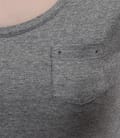 Tricou din jerse elastic uni cu mansete