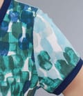 Tricou din jerse imprimat cu garnitura