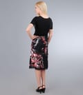 Rochie din jerse elastic cu garnitura si cordon