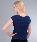 Tricou din jerse elastic imprimat cu maneci raglan