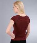 Tricou din jerse elastic imprimat cu maneci raglan