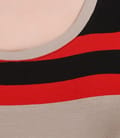 Tricou din jerse elastic imprimat cu mansete