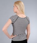 Tricou din jerse elastic imprimat cu maneci raglan