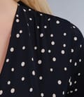 Rochie jerse bleumarin imprimat cu catarama