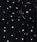Rochie jerse bleumarin imprimat cu catarama