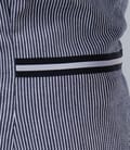 Sacou din bumbac elastic cu dungi bleumarin