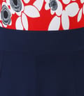 Fusta in clini din jerse elastic bleumarin