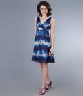 Rochie fluida din matase imprimata