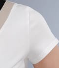 Rochie din jerse elastic cu decolteu in V