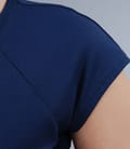 Tricou din jerse uni cu maneci raglan