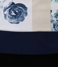 Tricou din jerse imprimat cu garnitura si floare