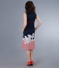 Rochie jerse imprimat cu nod pe bust