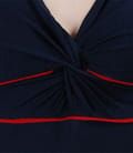Rochie jerse imprimat cu nod pe bust