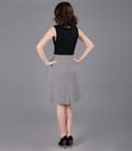 Rochie din jerse in dungi cu cordon