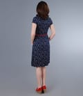 Rochie din jerse imprimat cu cordon