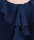 Tricou din jerse elastic cu jabou si aripioare de voal