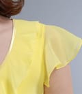 Tricou din jerse elastic cu jabou si aripioare de voal