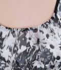 Rochie din voal imprimat cu funda