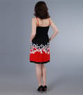 Rochie din jerse elastic imprimat cu volan