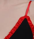 Rochie din jerse elastic imprimat cu volan