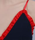 Rochie din jerse elastic imprimat cu volan