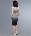 Rochie din jerse imprimat cu umeri cazuti