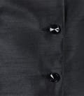 Sacou negru cu efect satinat si floare