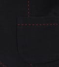 Sacou din viscoza neagra cu tighel contrast