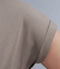 Tricou din jerse elastic uni cu mansete
