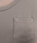 Tricou din jerse elastic uni cu mansete