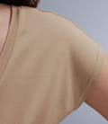Tricou din jerse elastic uni cu buzunar si garnitura