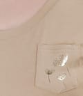 Tricou din jerse elastic uni cu buzunar si garnitura