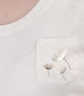 Tricou din jerse elastic uni cu buzunar si garnitura